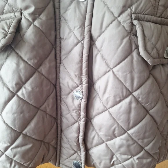 London Fog Women's Taupe Quilted Puffer Coat - Picture 8 of 13